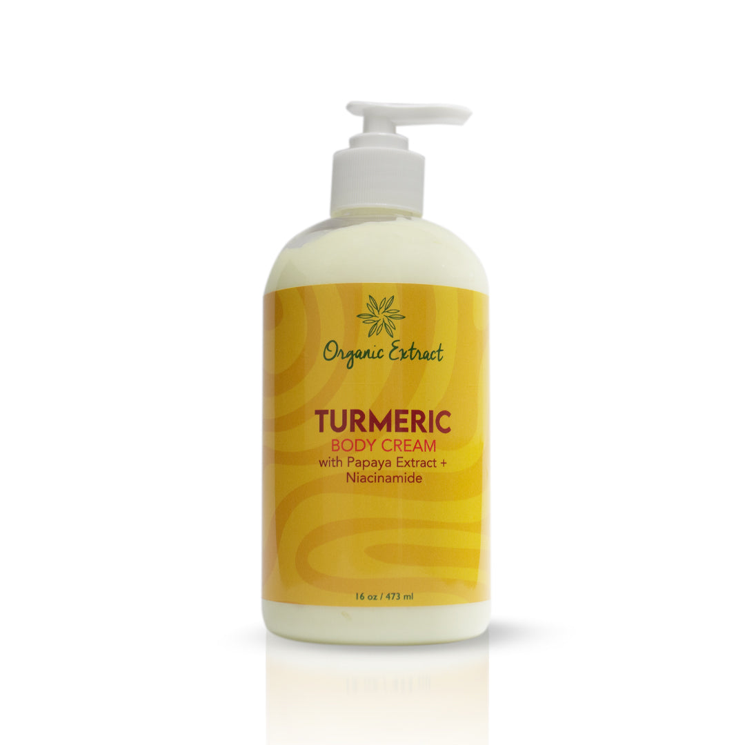 Lotion pour le corps au curcuma à l'extrait biologique 12oz 