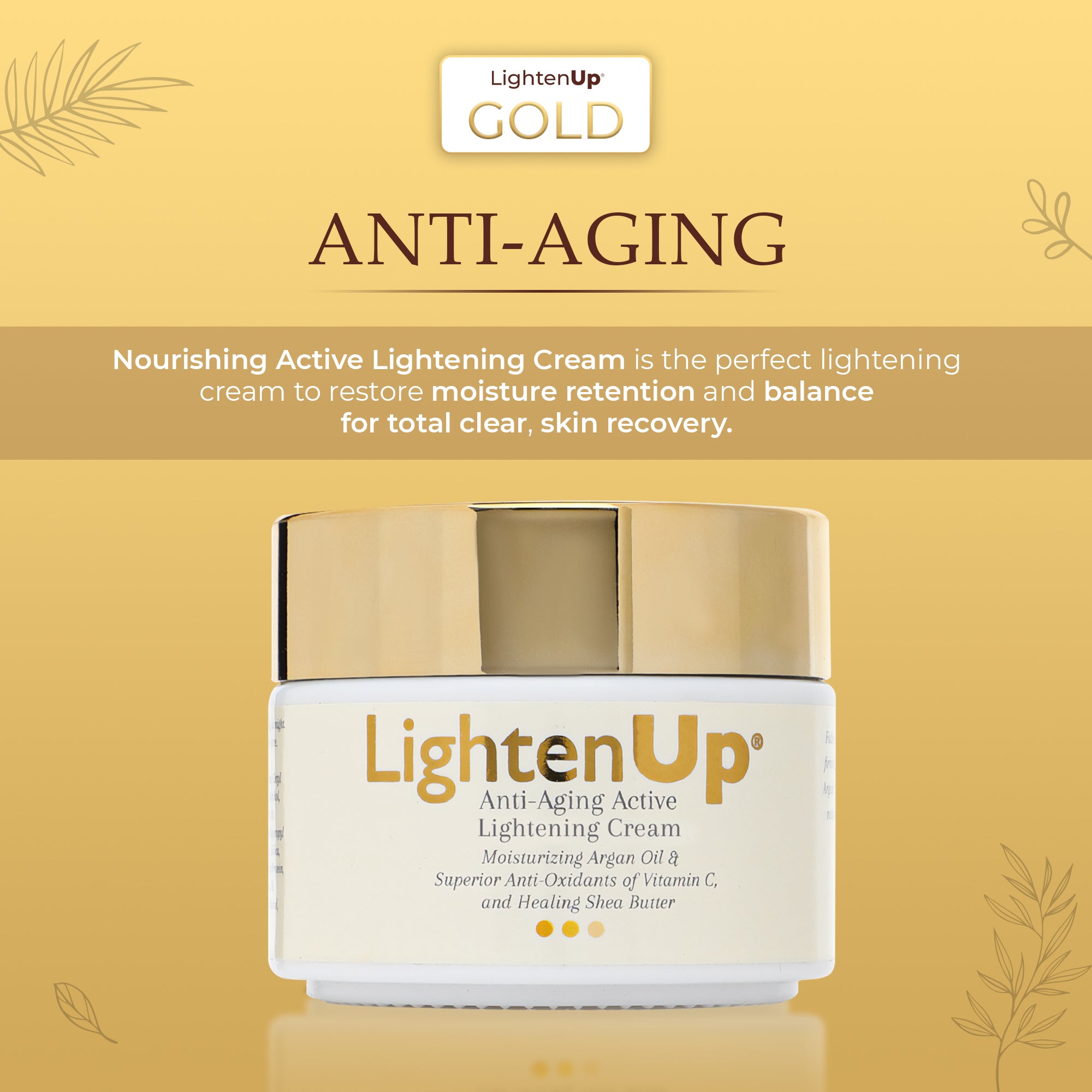 LightenUp GOLD Anti-Aging Lightening Cream Jar 100ml