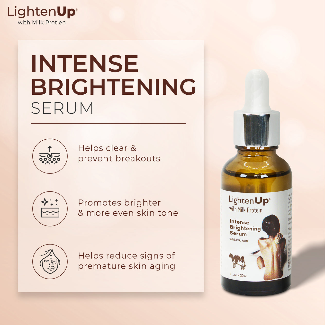 Sérum éclaircissant au lait LightenUp 30 ml 