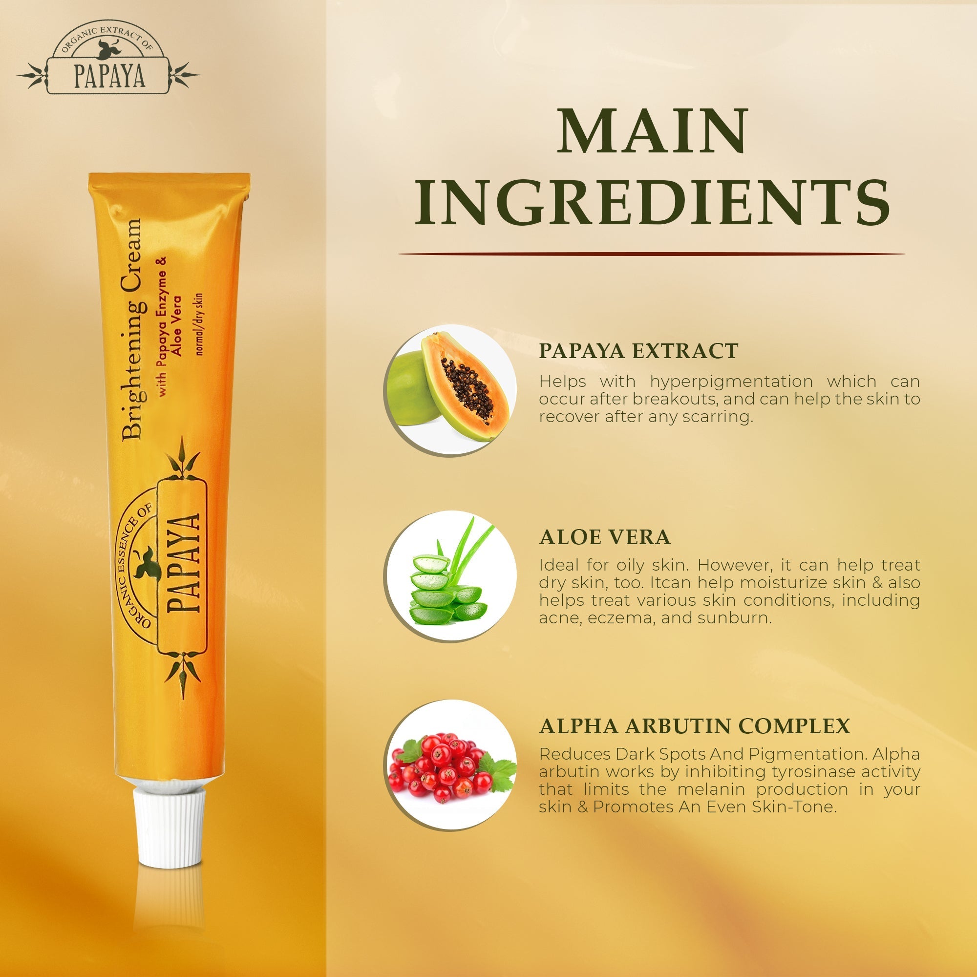 Organic Extract of Papaya Normal to Dry Skin Type