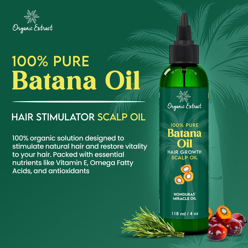 Organic Extract Batana Stimulating Hair Growth Oil 4 oz/118ml