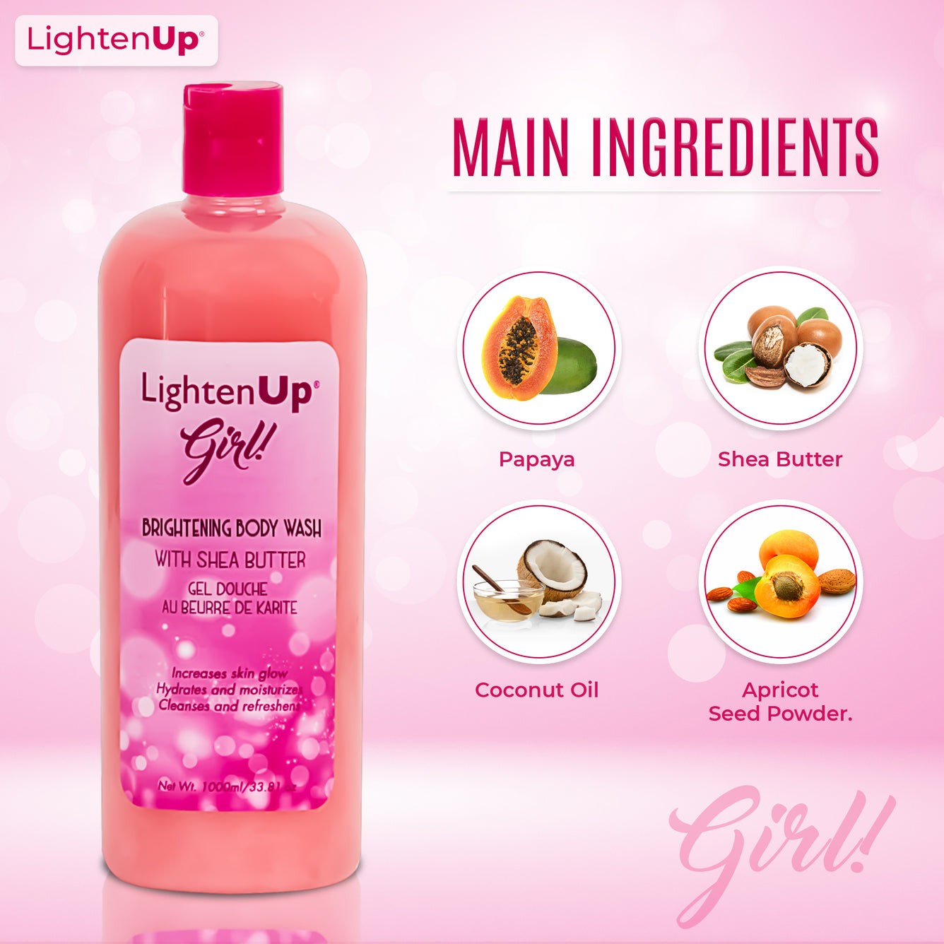 LightenUp Girl Shower Gel 1000ML