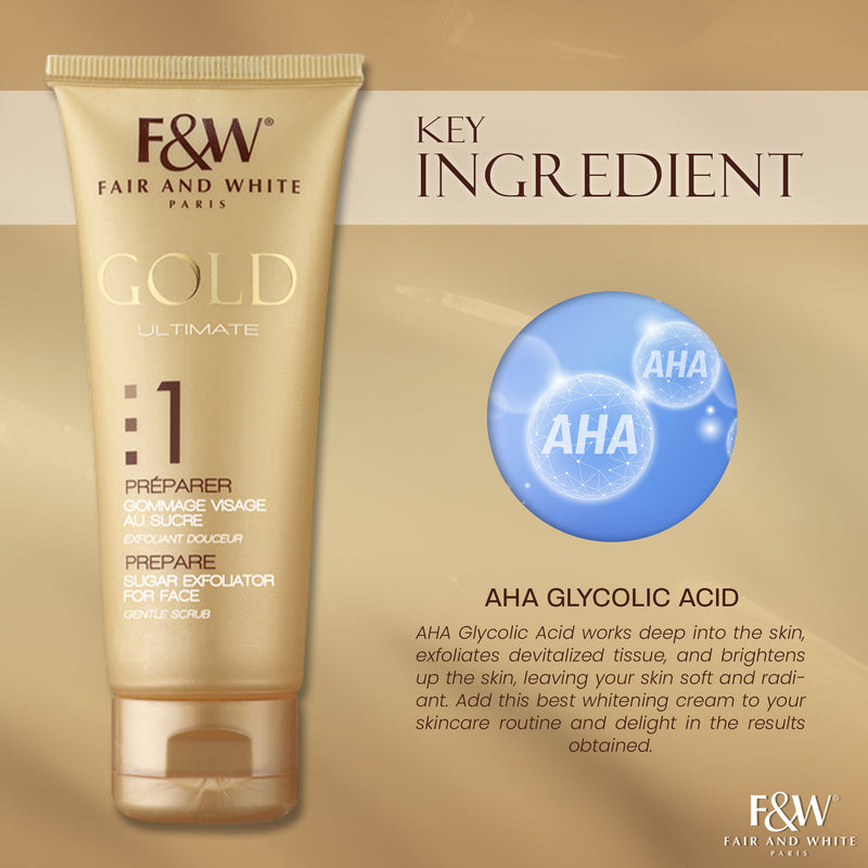 Crème éclaircissante Gold Aha - 75 ml 