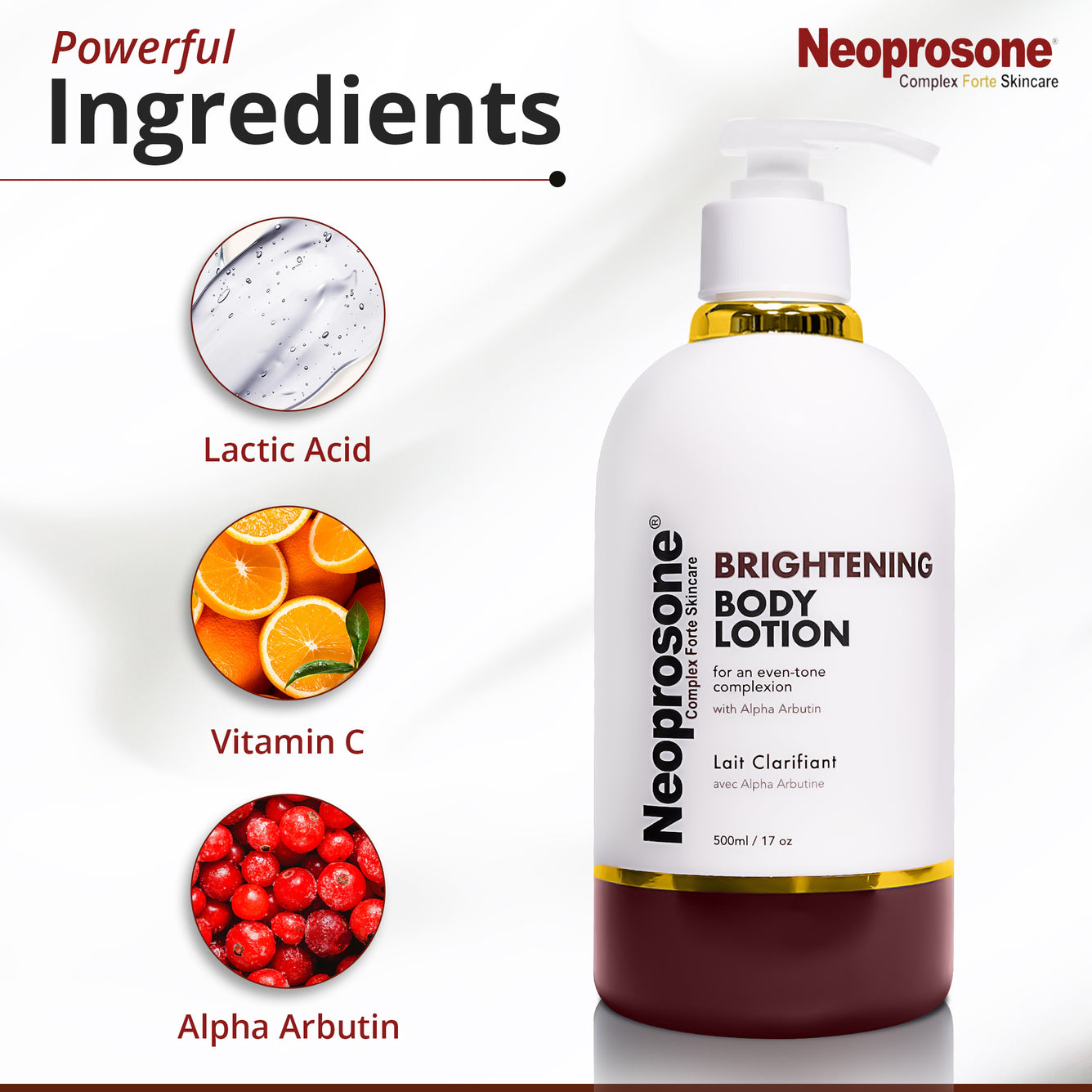 Neoprosone Brightening Body Lotion (with pump) 500 ml