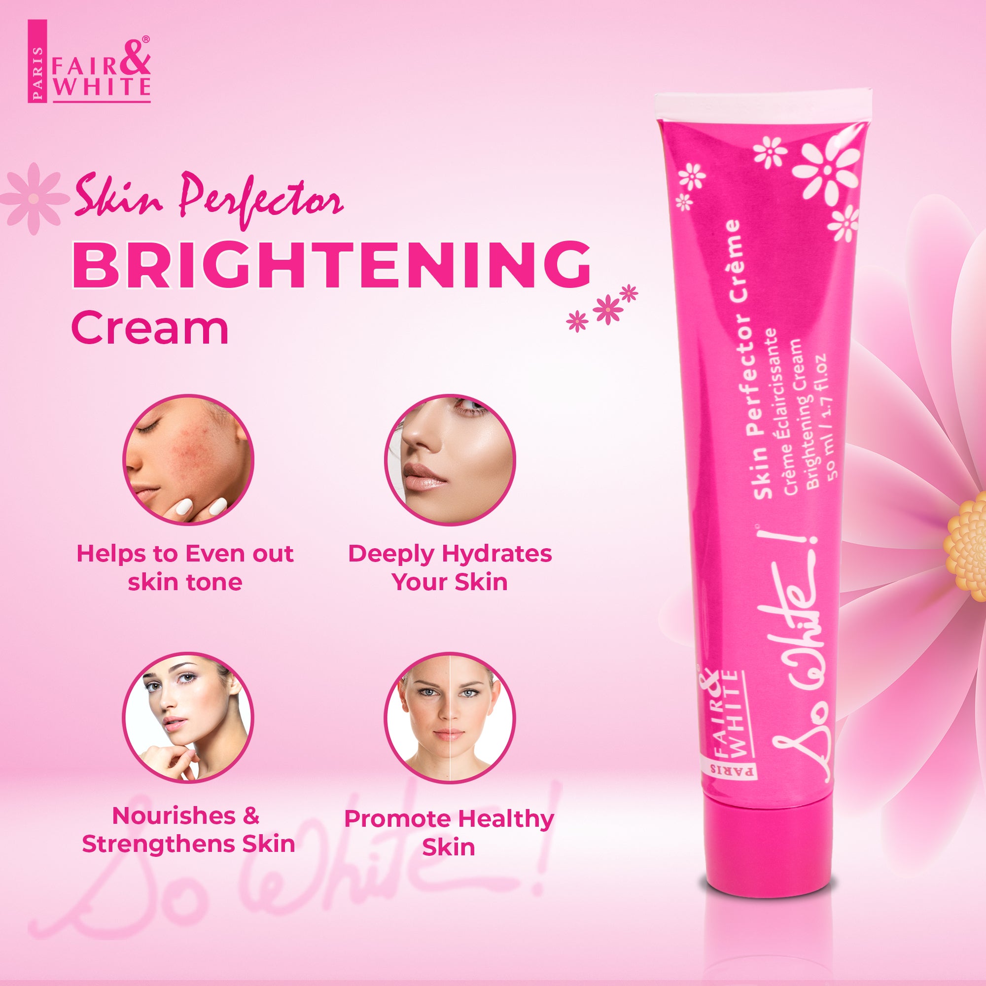 Fair And White So White Skin Perfector Brightening Cream 50ml / 1.7 fl oz