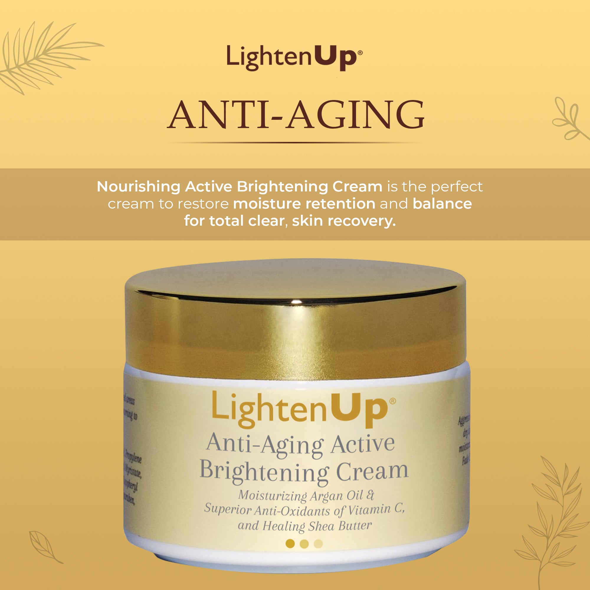 LightenUp GOLD Anti-Aging Lightening Cream Jar 100ml
