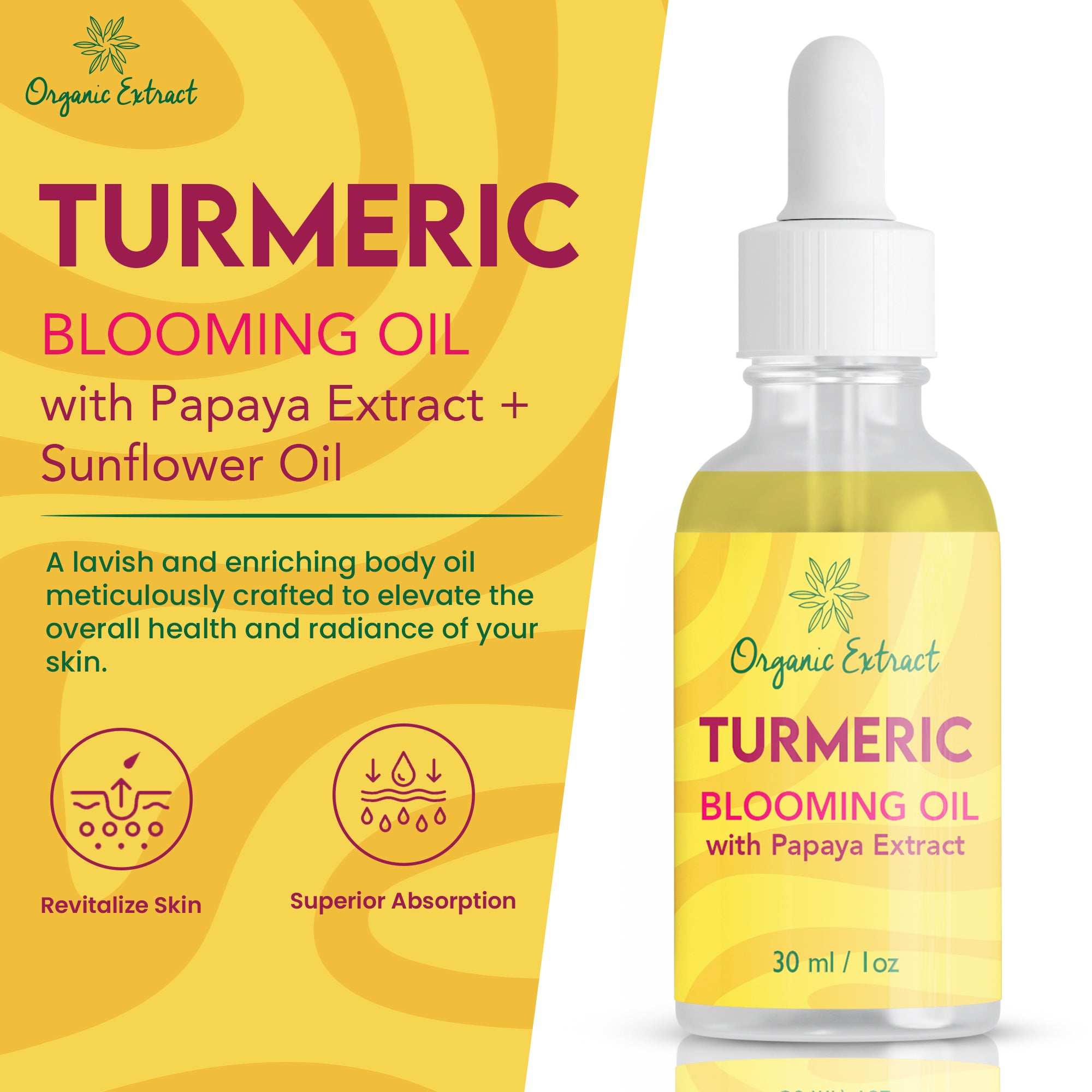 Organic Extract Turmeric Oil 30ml