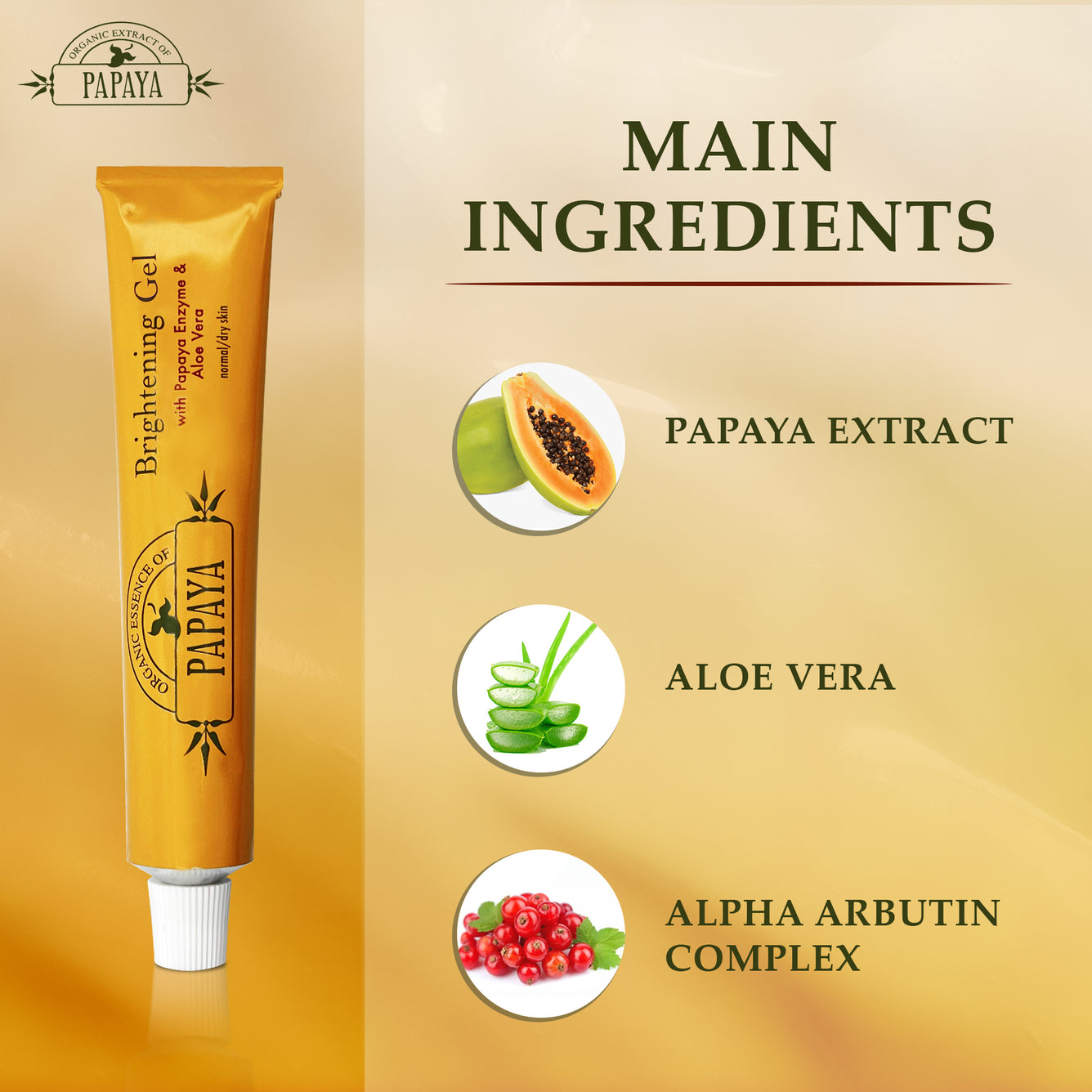 Organic Extract of Papaya Gel tube 30ML