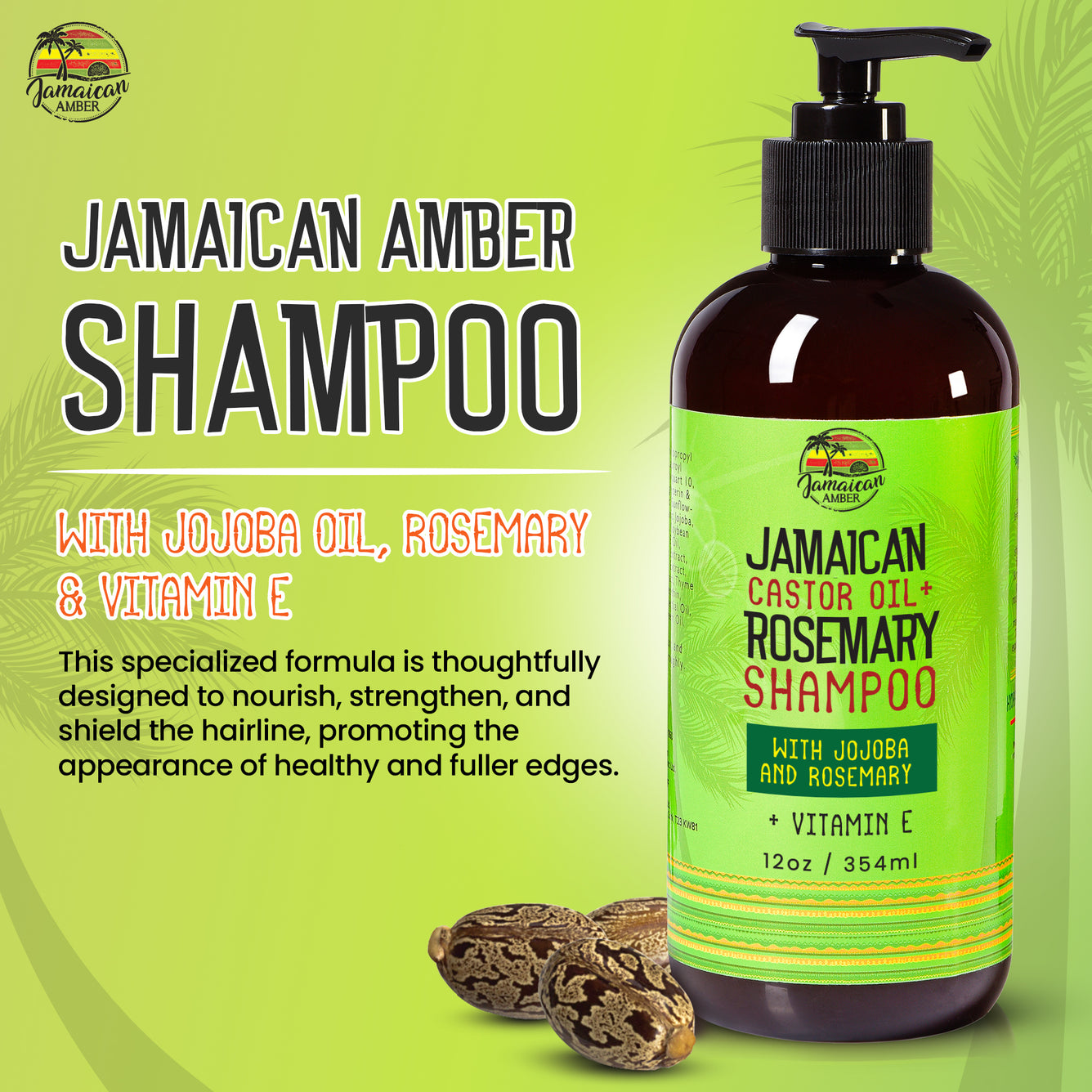 Shampoing jamaïcain Amber Romero 12oz