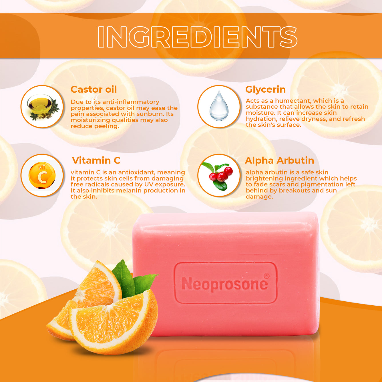 Savon Nettoyant Neoprosone à la Vitamine 