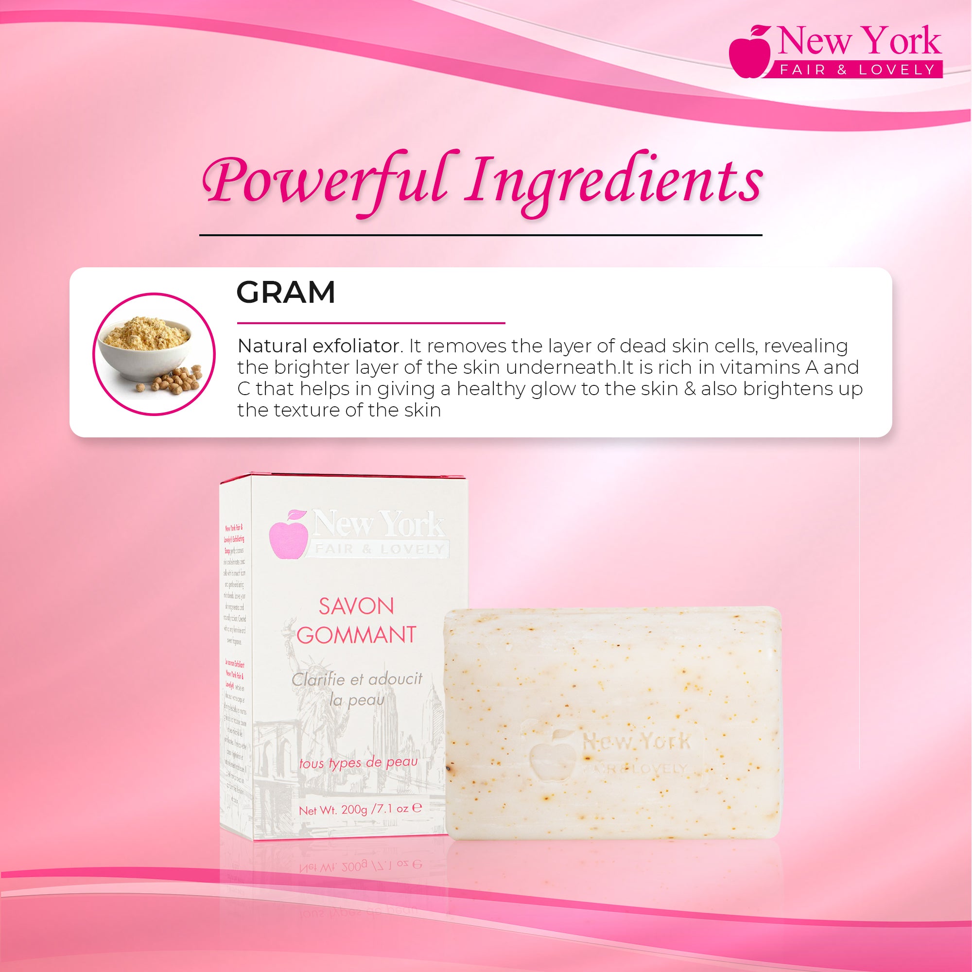 New York Fair & Lovely Exfoliating soap 200gr