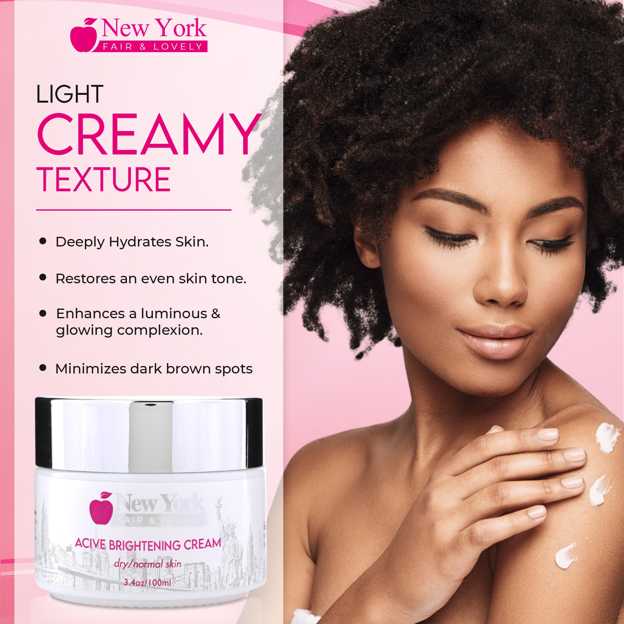 New York Fair & Lovely Active Brightening Cream Jar 100 ML