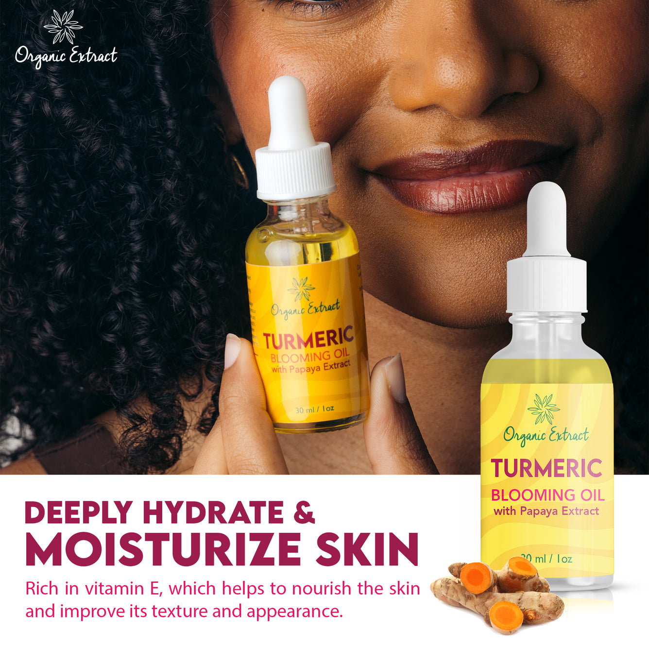 Extrait d'huile de curcuma biologique 30 ml 