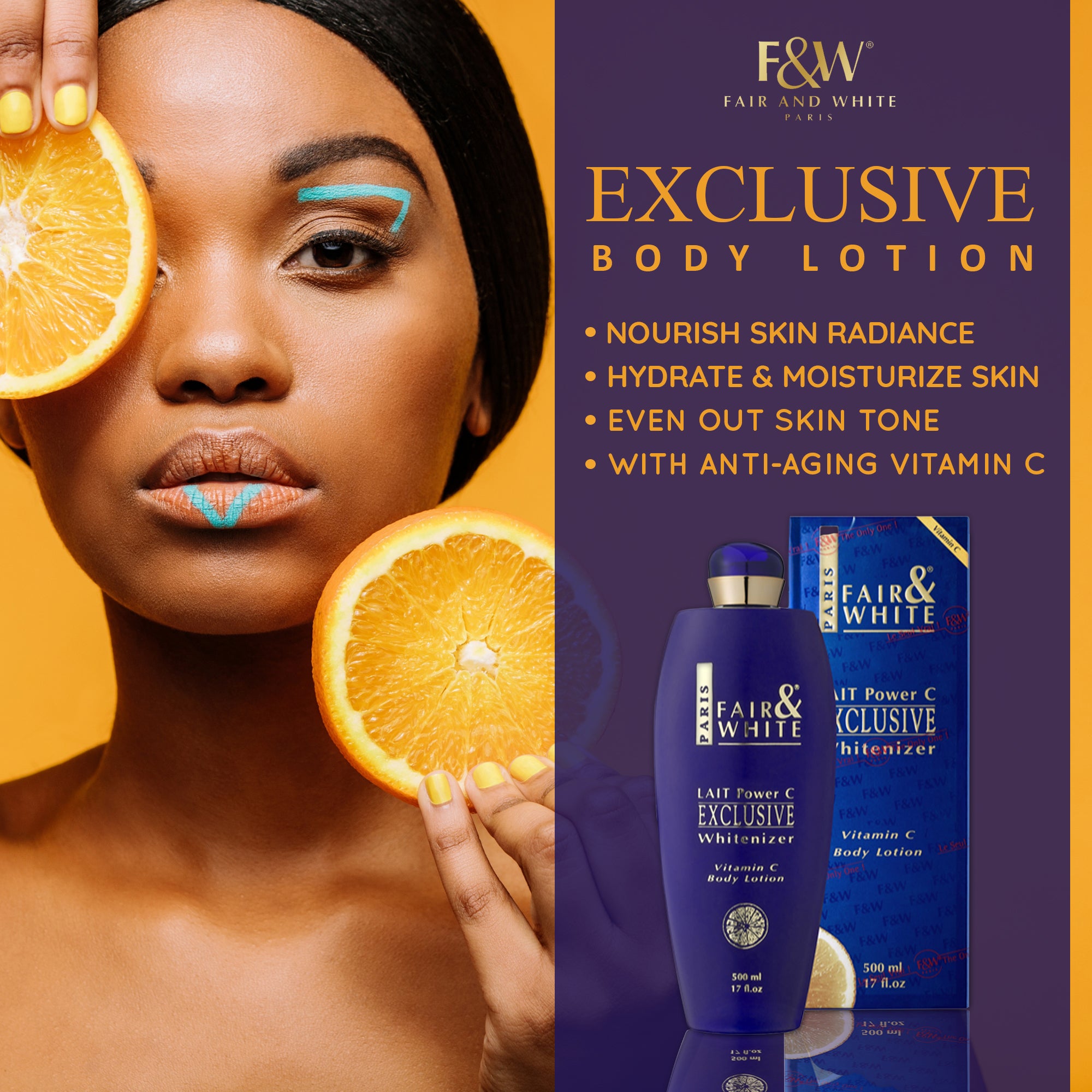 Fair and White Exclusive Body Lotion With Pure Vitamin C 500ml