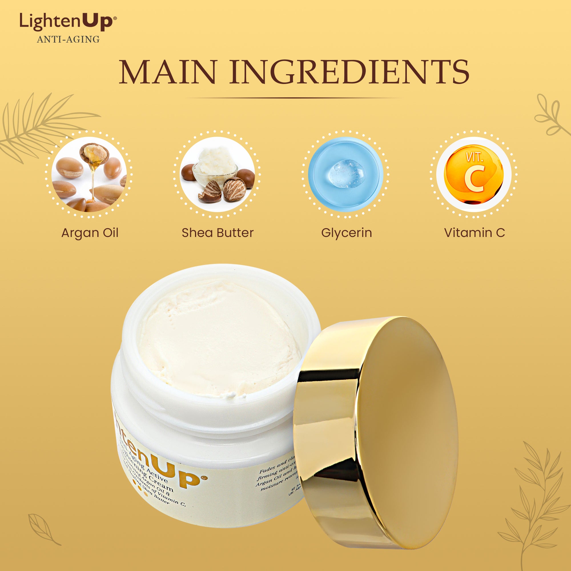 LightenUp GOLD Anti-Aging Lightening Cream Jar 100ml