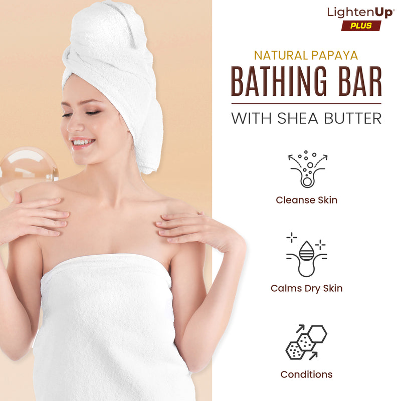 LightenUp Plus Papaya Bathing Bar With Shea Butter 80g / 2.82 fl oz