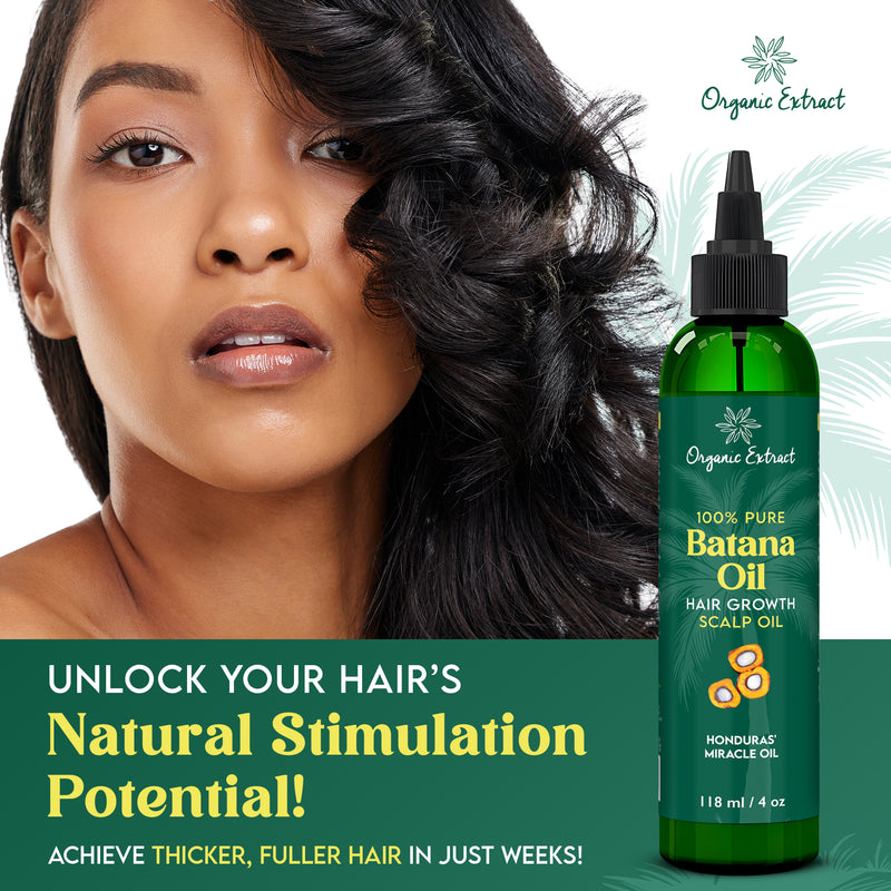 Organic Extract Batana Stimulating Hair Growth Oil 4 oz/118ml