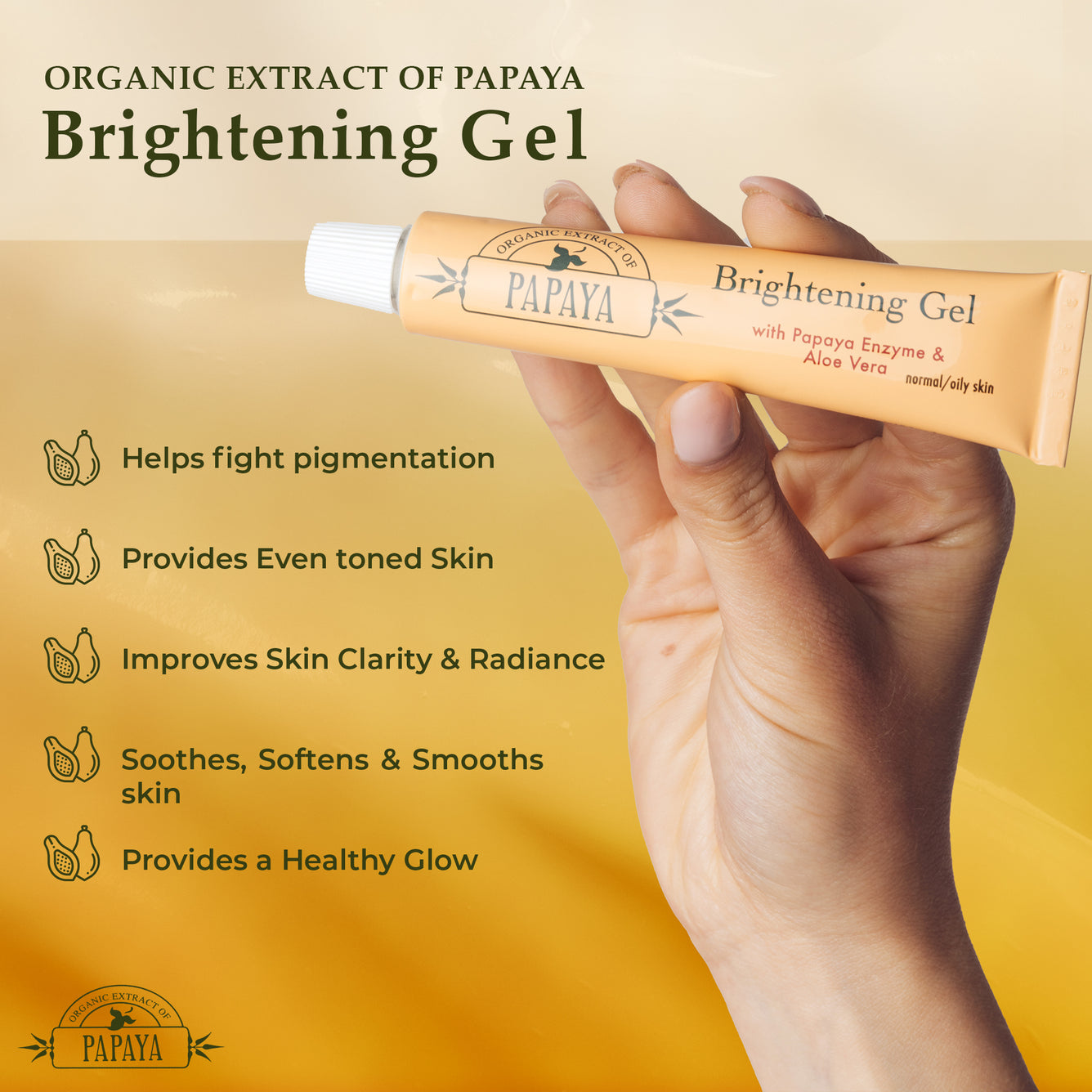 Organic Extract of Papaya Gel tube 30ML