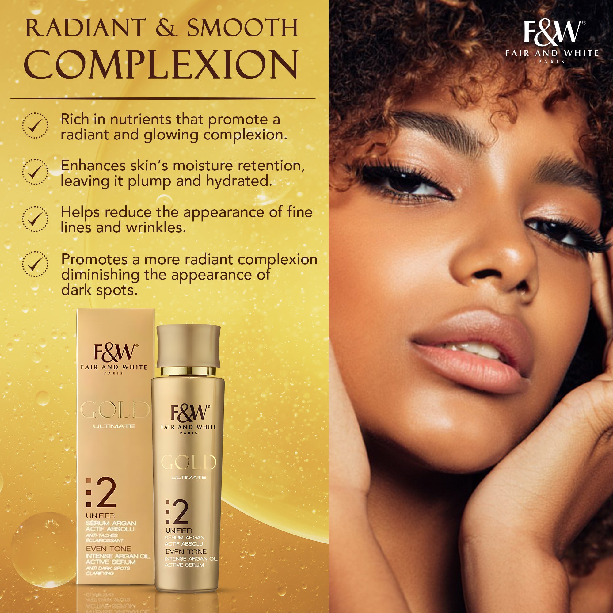 Fair And White Gold Intense Argan Oil Active Serum 30ml