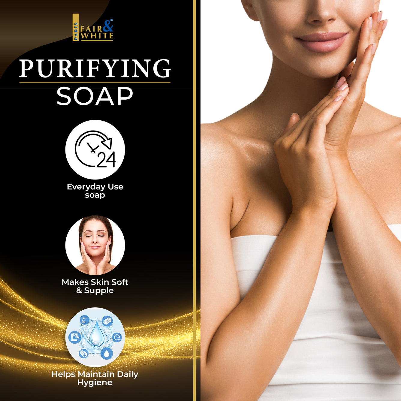 Savon Noir Anti-Bactérien Original Fair and White 200gr 