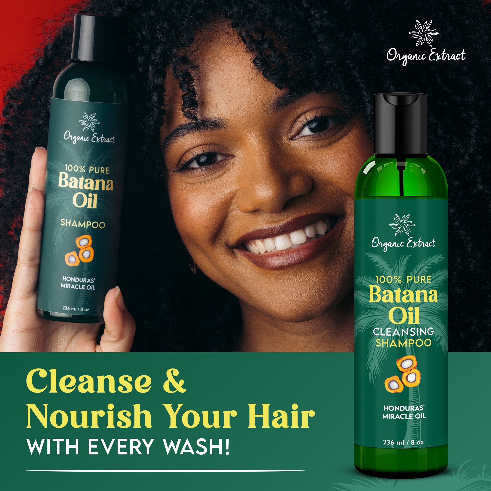 Organic Extract Batana Hair Shampoo 8 oz/236ml