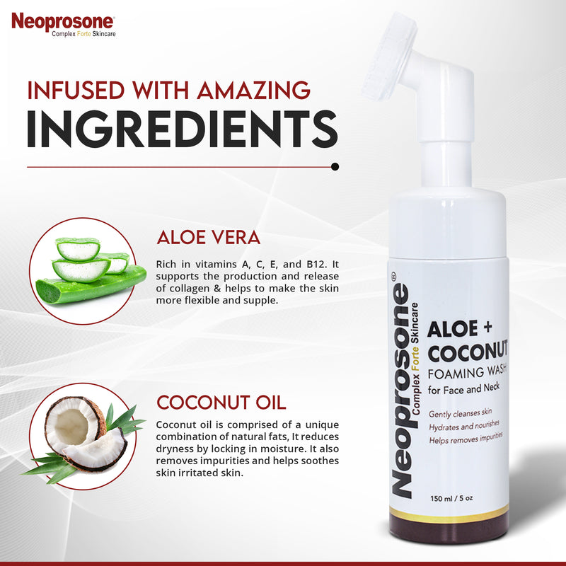 Neoprosone Foaming Wash With Aloe And Coconut 150ml / 5 fl oz