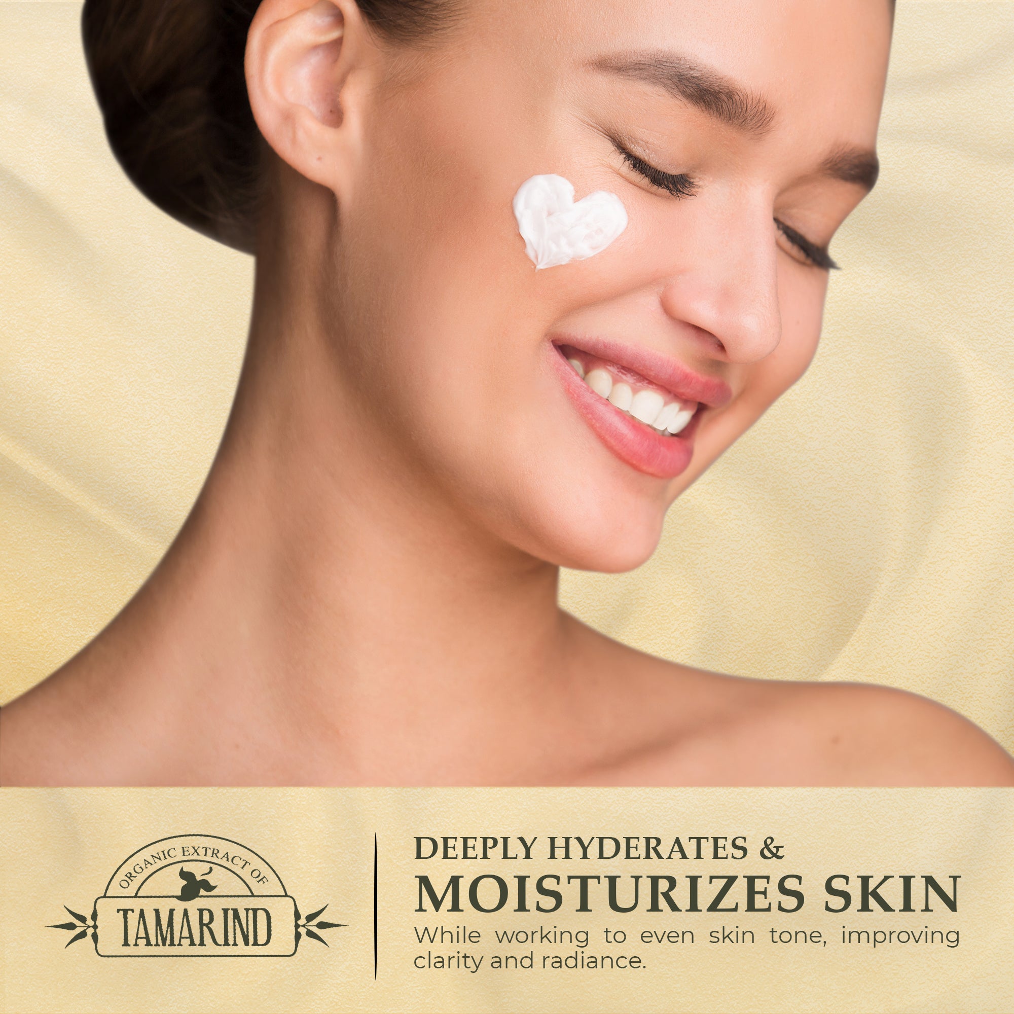 Organic Extract Of Tamarind Brightening cream Tube 50ml