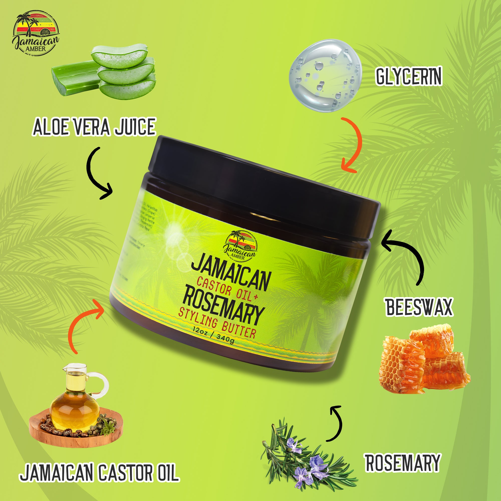 Jamaican Amber Hair Butter Cream 12oz