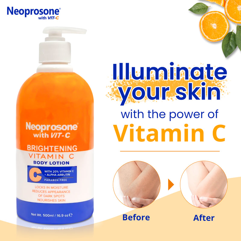 Neoprosone Brightening Moisturizer Body Lotion With Vitamin C 500ml / 16.9 fl oz