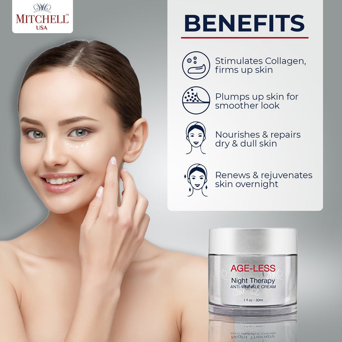 Ageless Night Therapy Anti-Wrinkle Cream 50g (Jar)