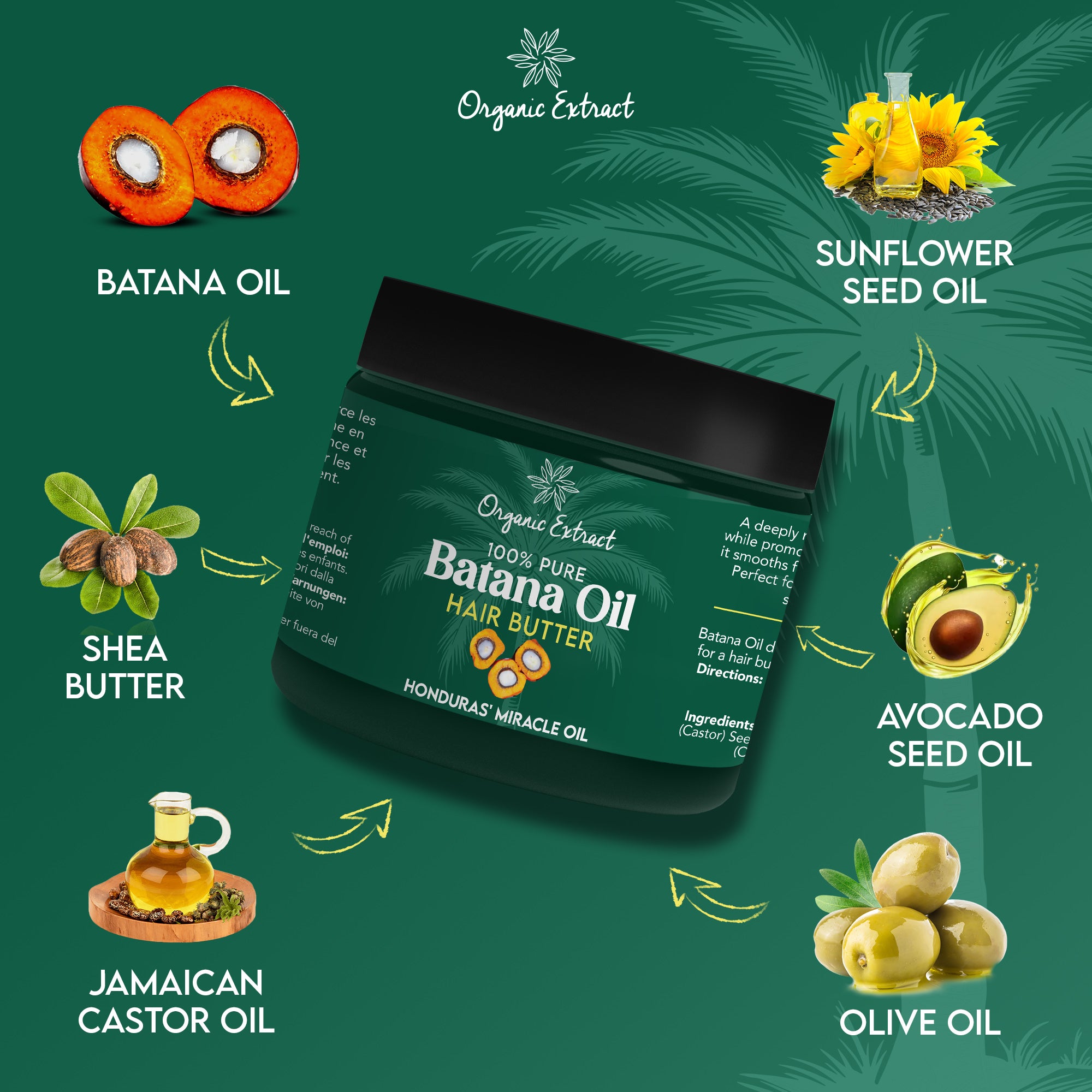 Organic Extract Batana Hair Butter 4 oz / 118ml