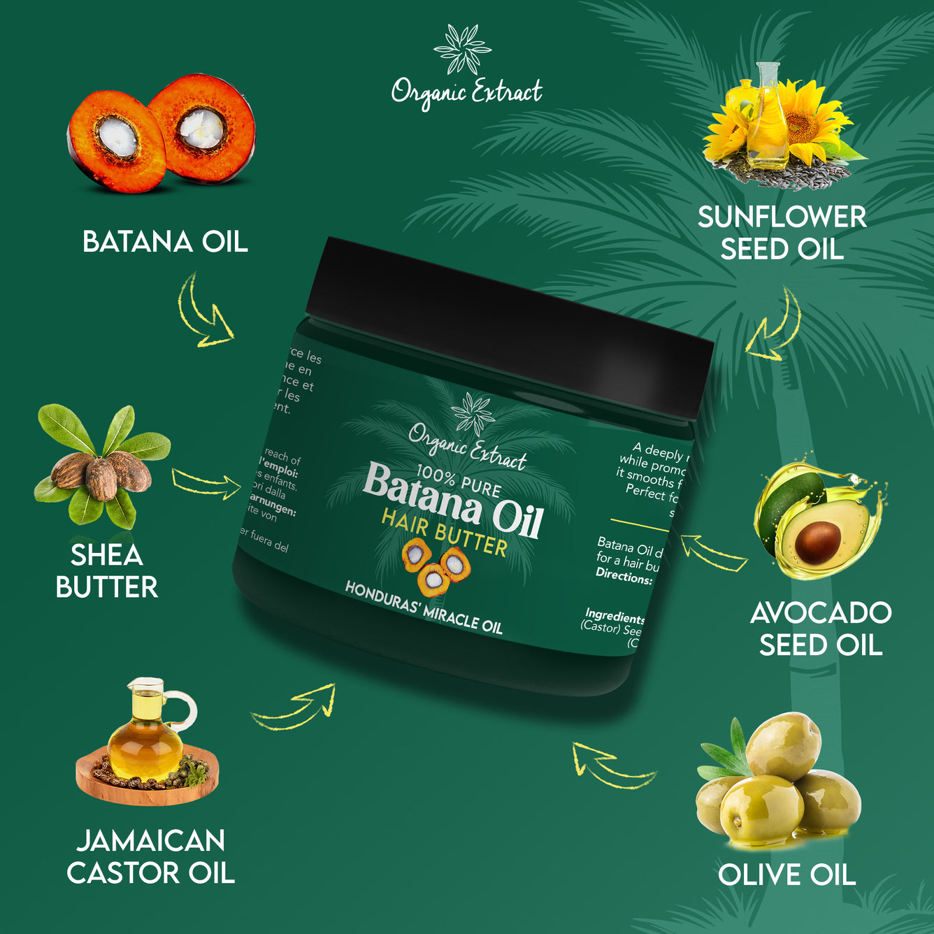 Organic Extract Batana Hair Butter 4 oz / 118ml