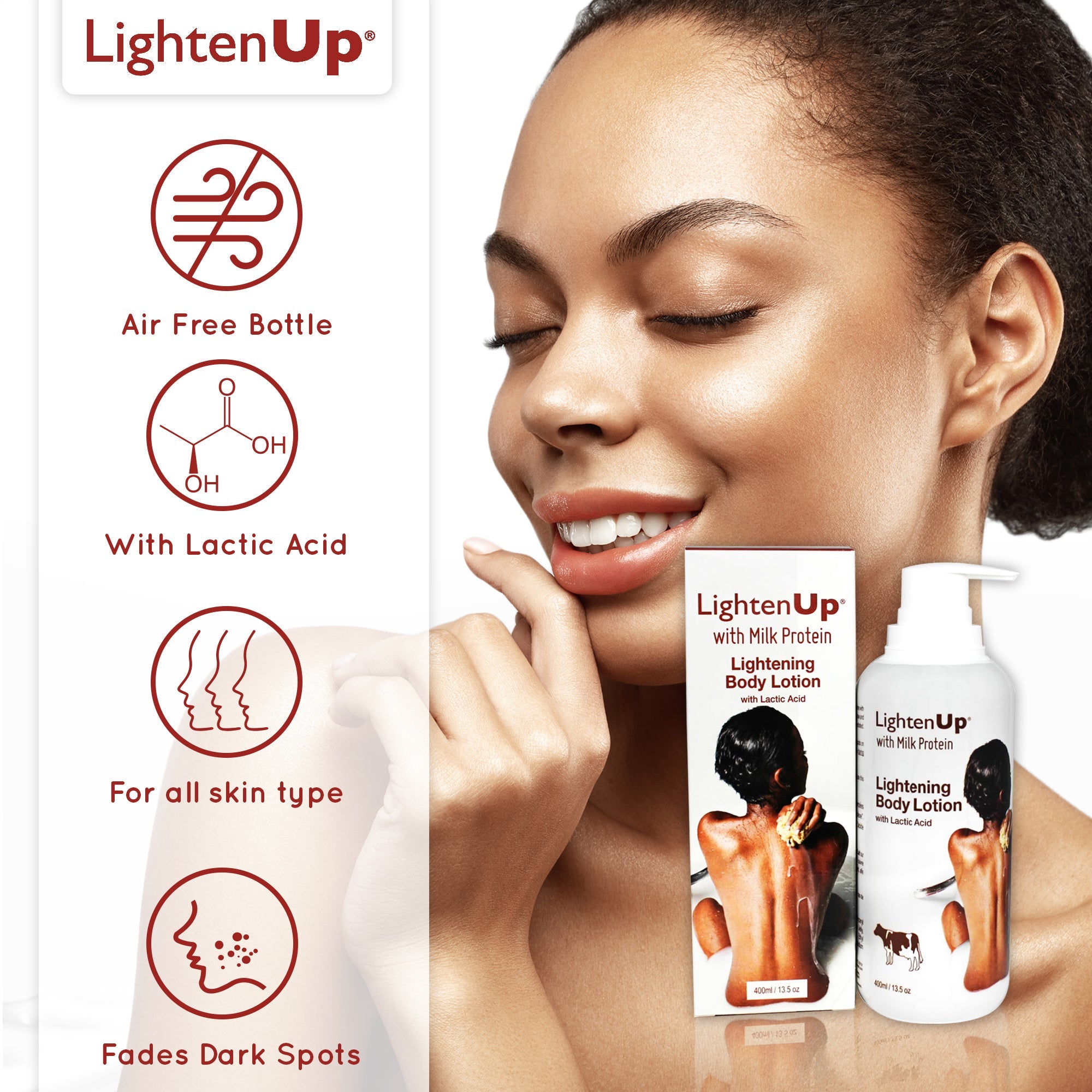 LightenUp Milk Lait Éclaircissant Pour Le Corps 400 ml 