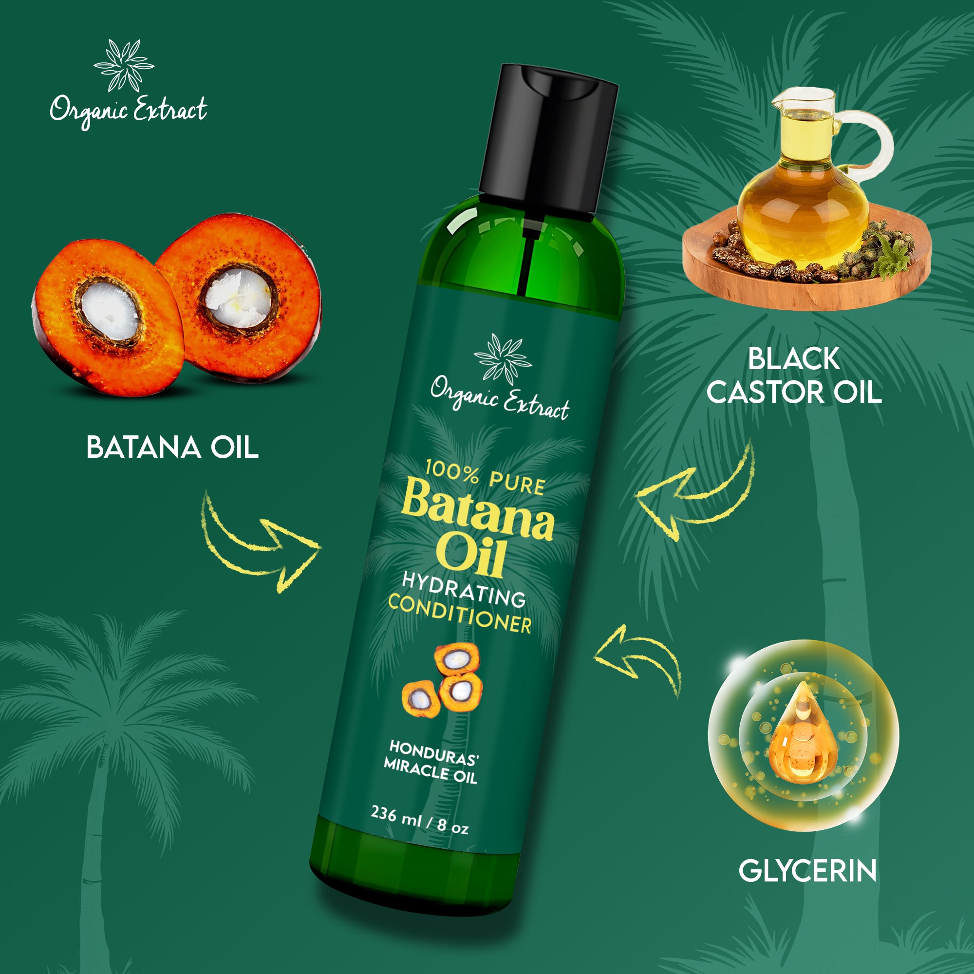 Organic Extract Batana Hair Conditioner 8 oz/ 236ml