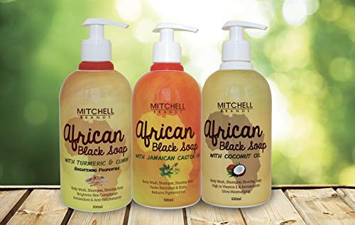 Savon Noir Liquide Africain à l'Huile de Coco 500ml