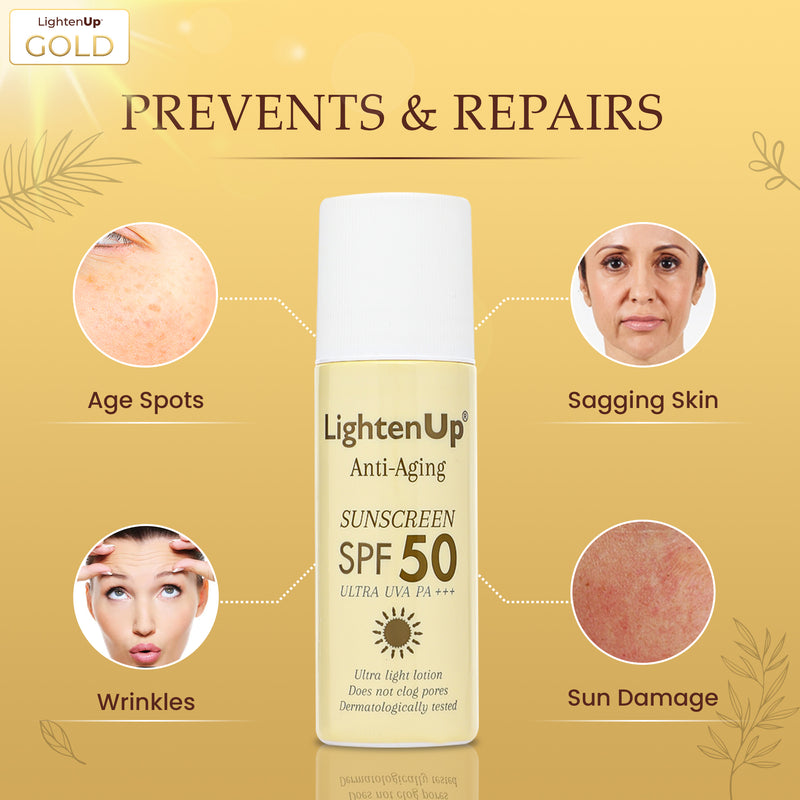 LightenUp Anti-Aging SPF 50 Sunscreen Lotion 90ml