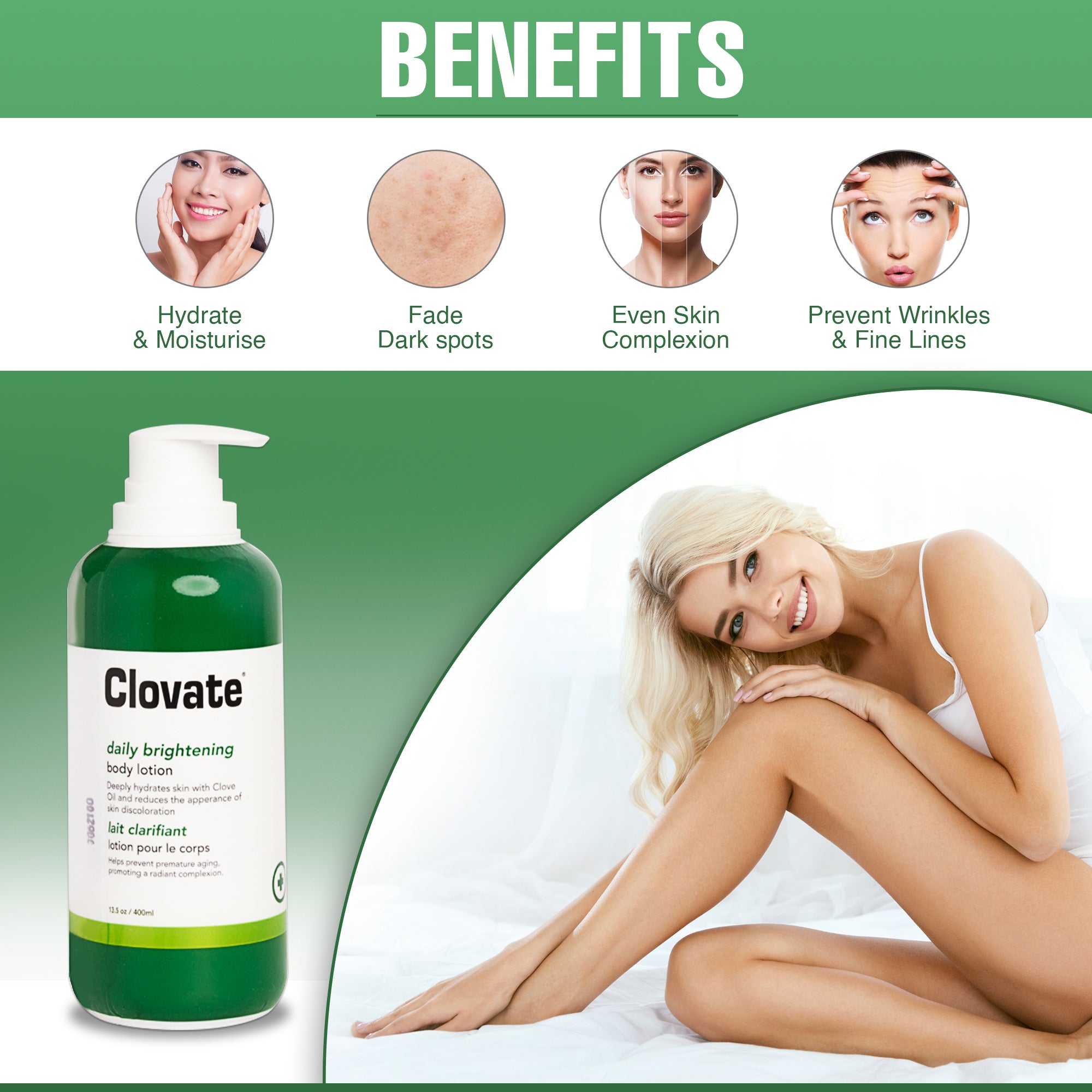Clovate Brightening Body Lotion (with pump) 500ml
