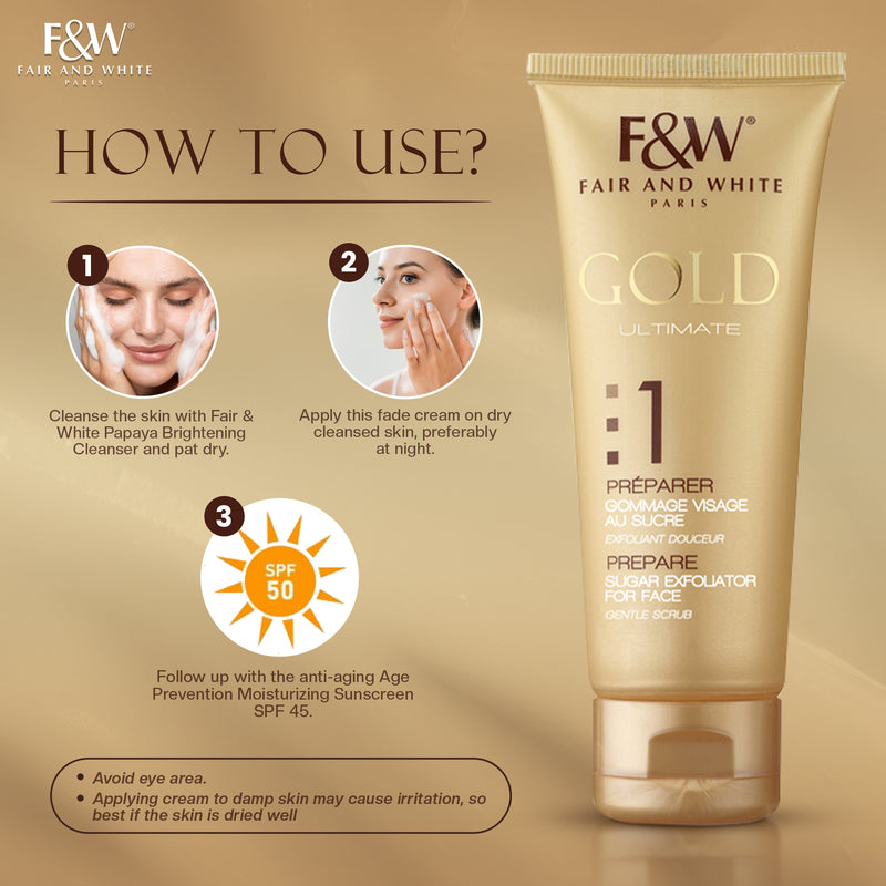 Crème éclaircissante Gold Aha - 75 ml 