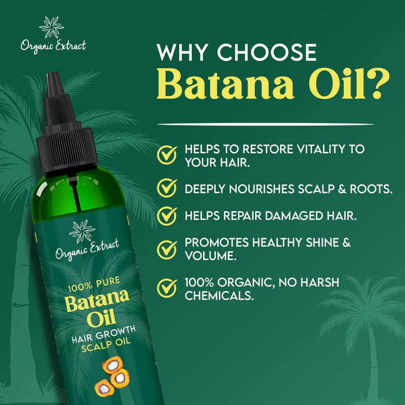 Organic Extract Batana Stimulating Hair Growth Oil 4 oz/118ml