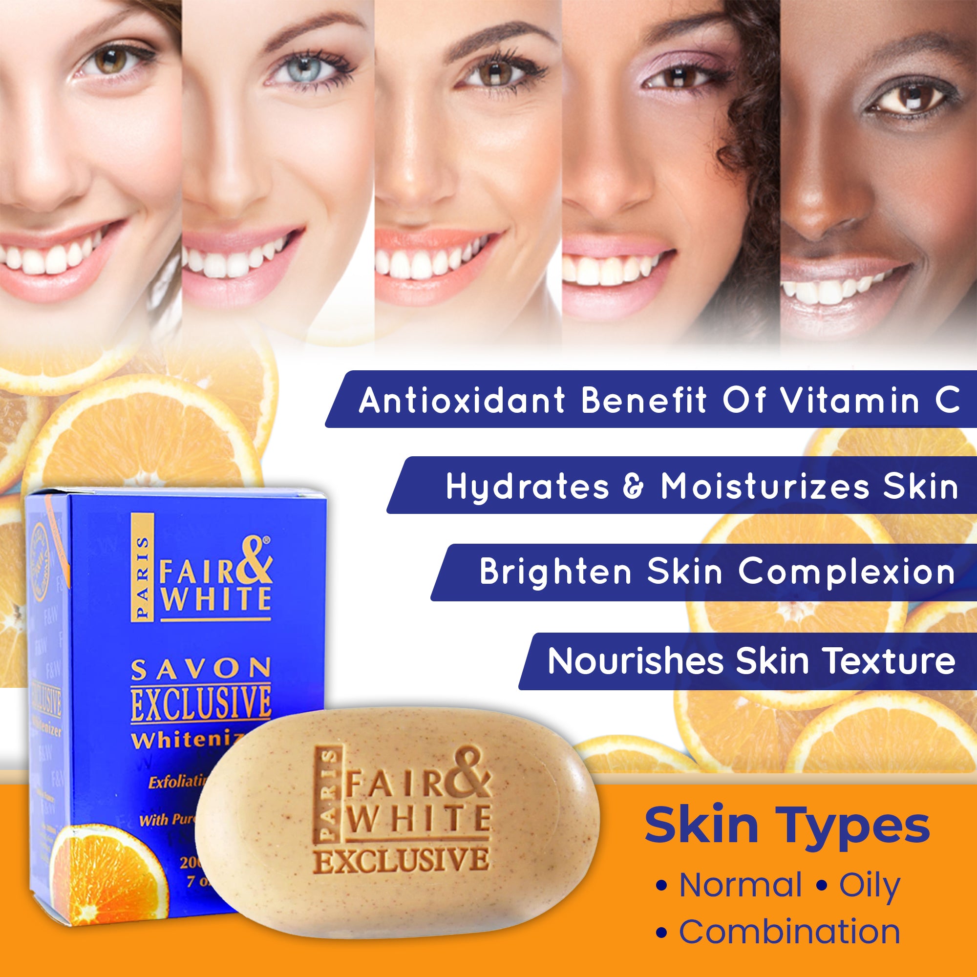 Fair and White Exclusive Soap With Pure Vitamin C 200gr