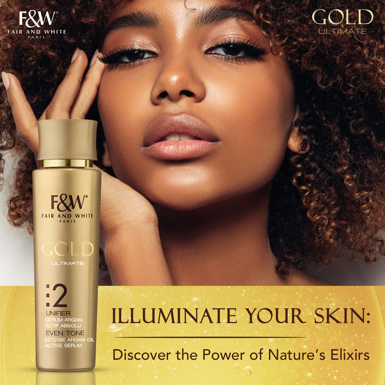 Sérum Actif Intense à l'Huile d'Argan Gold 30 ml 