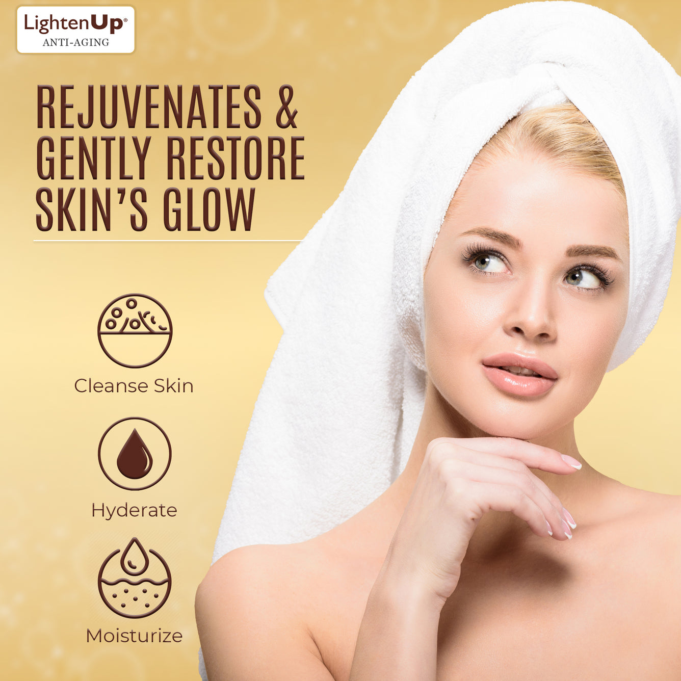 LightenUp GOLD Cleansing Bar Soap 200gr (with Argan Oil)