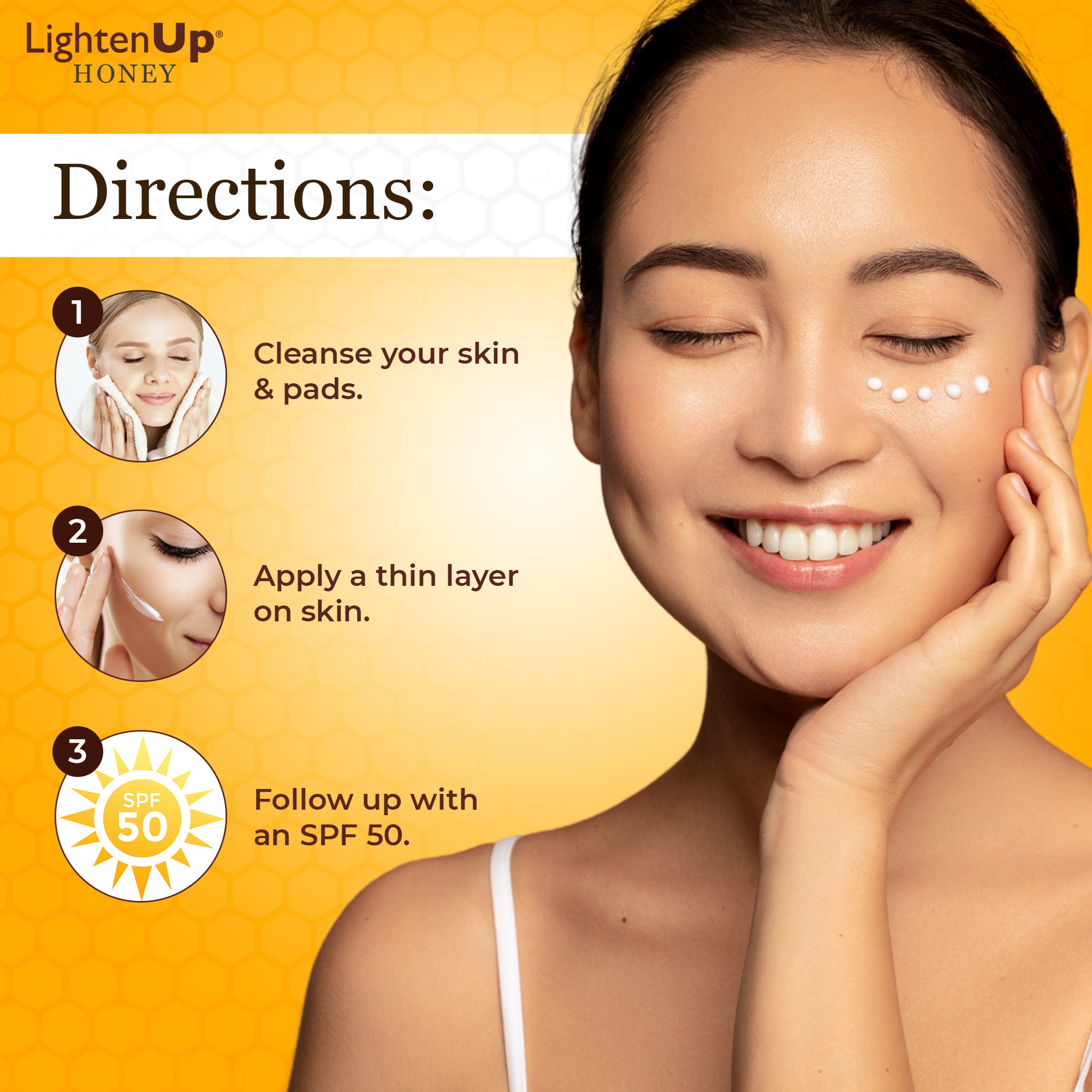 LightenUp Honey Turmeric Brightening Face Cream 100ml / 3.4 fl oz
