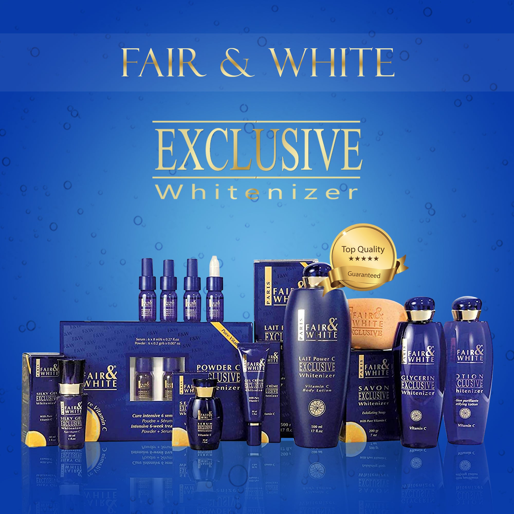 Fair and White Exclusive Shower Gel  Pomegranate and Melon extracts 1000 ml