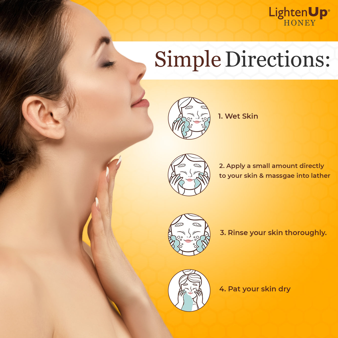 LightenUp Honey Shower Gel 500ml