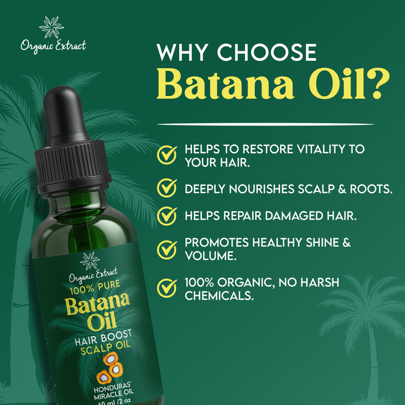 Organic Extract Batana Oil Hair Growth Scalp Oil 60ml / 2 fl oz