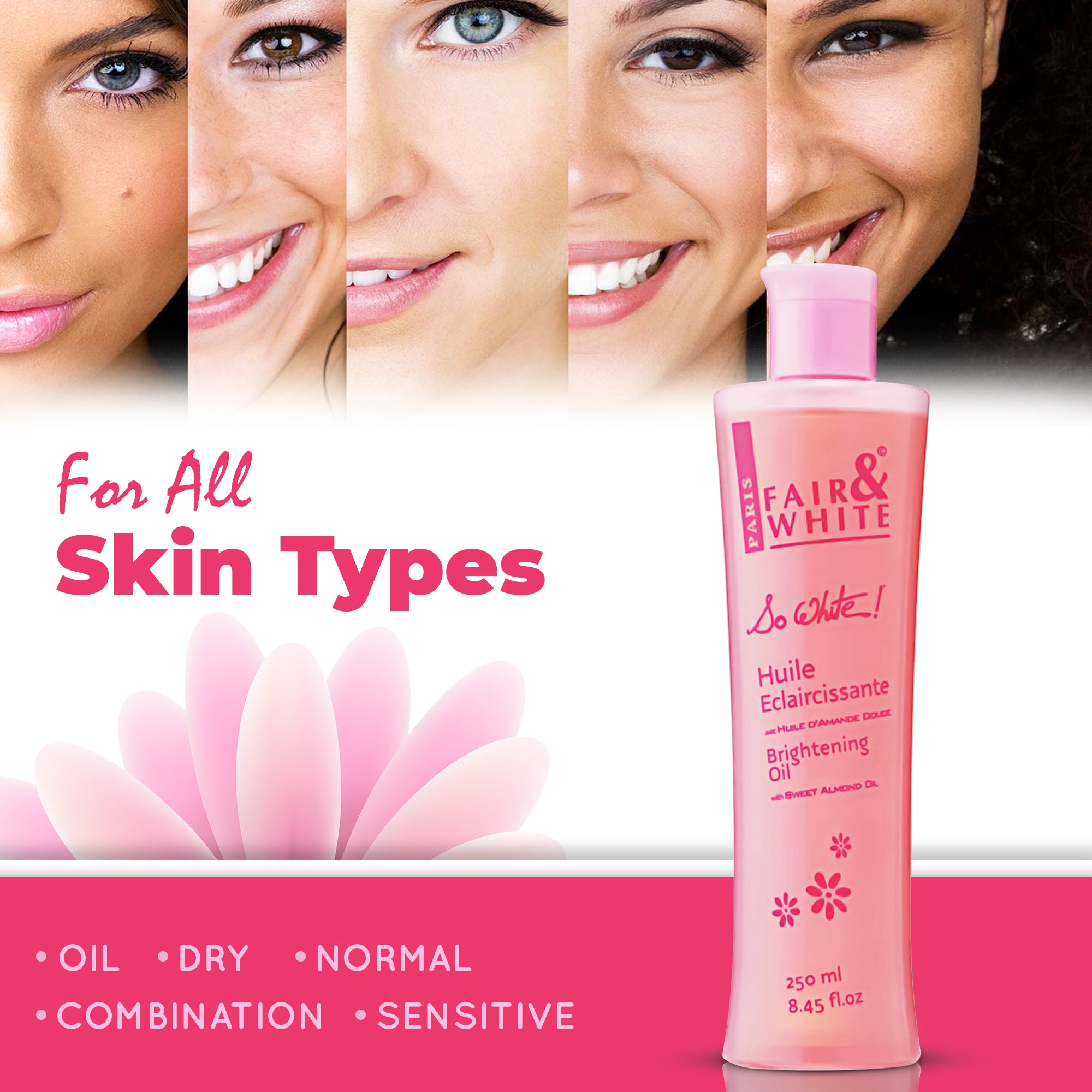 Fair and White So White! Brightening Oil with Vitamin E 250 ml