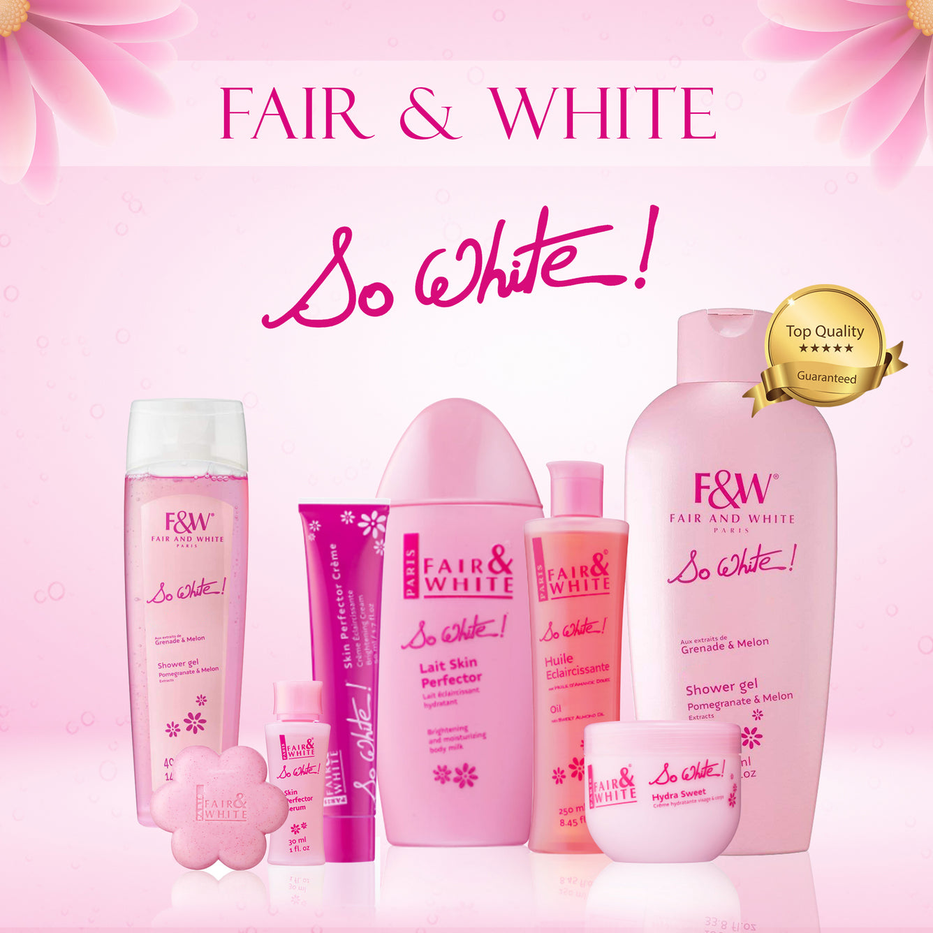 Fair And White So White Brightening Shower Gel 1000ml / 33.8 fl oz