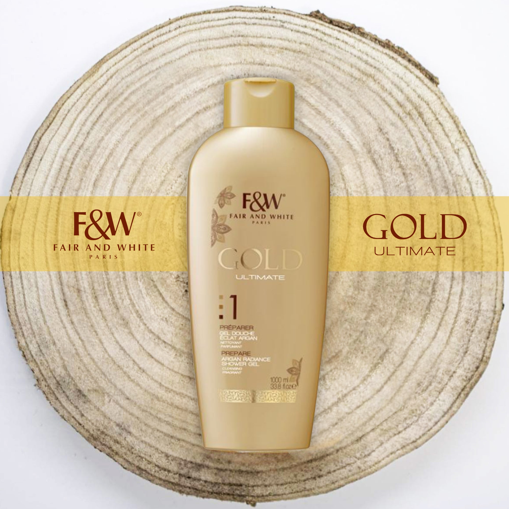 Fair And White Gold Shower Gel with Argan Oil 1000 ml
