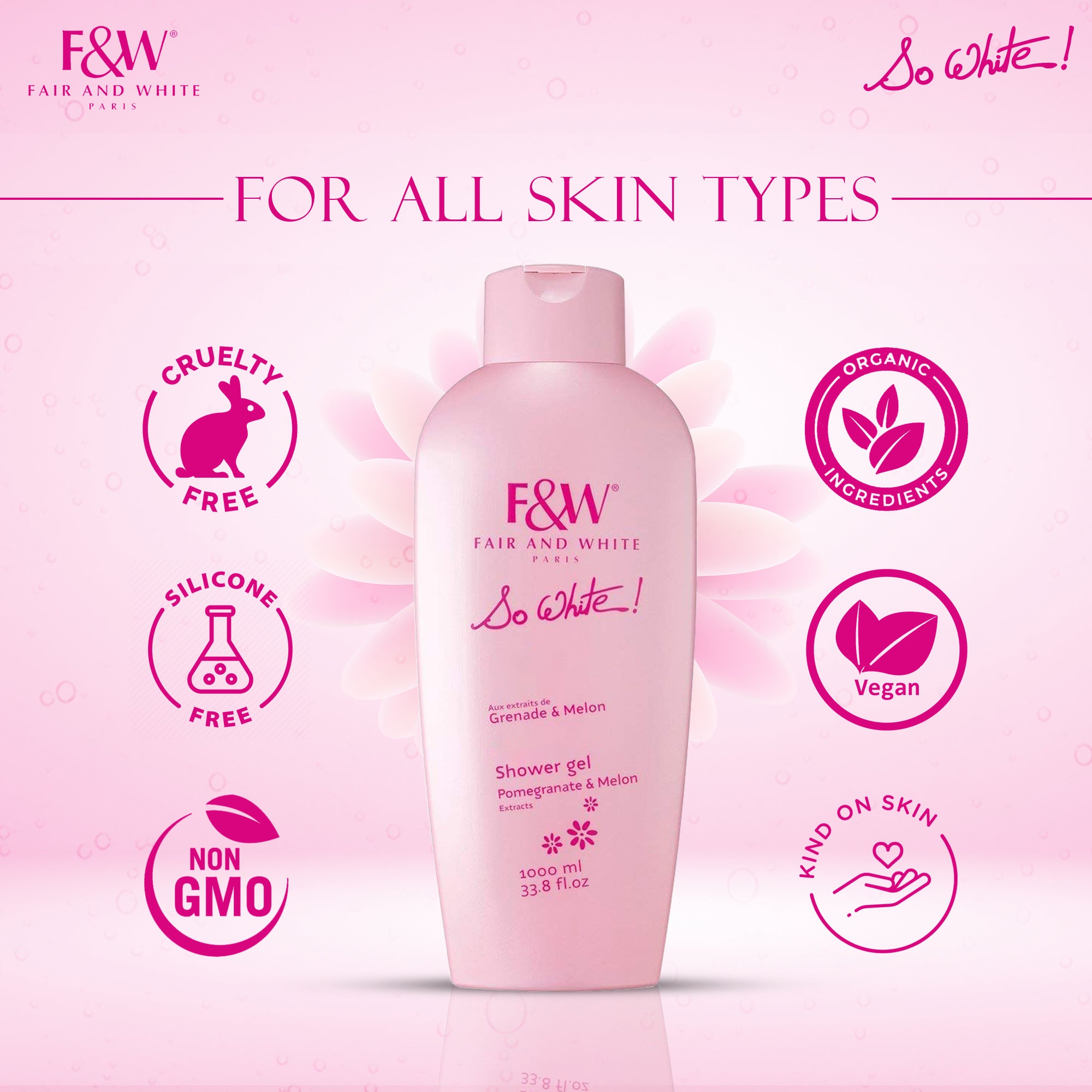 Fair and White So White! Shower Gel 1000ml